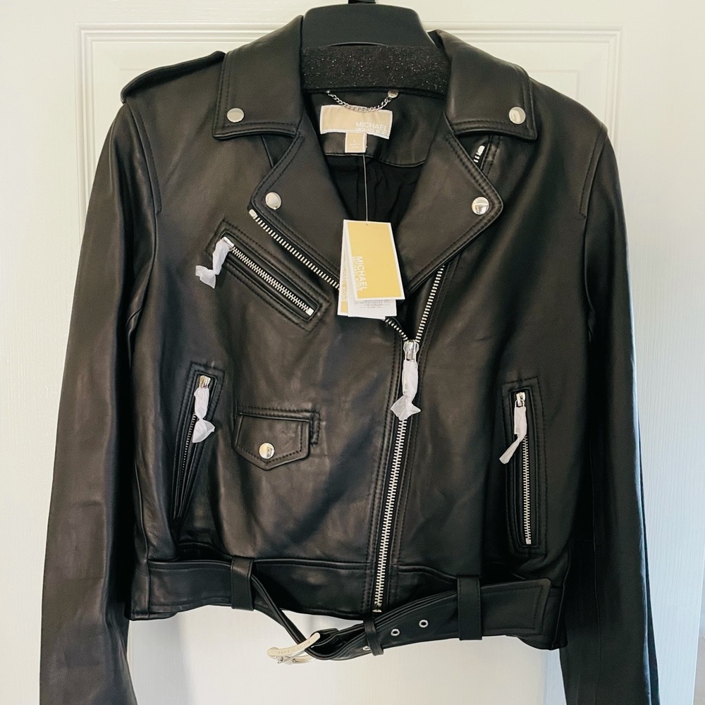 Michael Kors Moto Leather Jacket